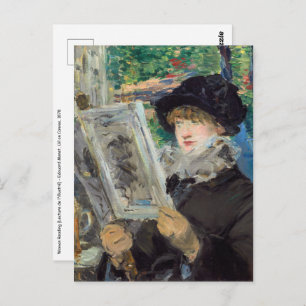 Carte Postale Edouard Manet - Lecture Femme