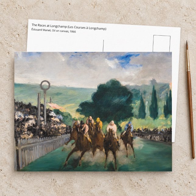 Carte Postale Edouard Manet - Les Courses à Longchamp (Créateur téléchargé)