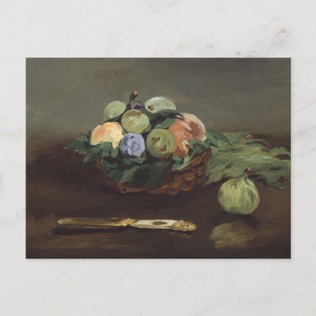 Carte Postale Edouard Manet - Panier de fruits (Devant)