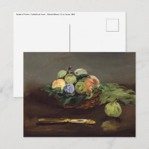 Carte Postale Edouard Manet - Panier de fruits