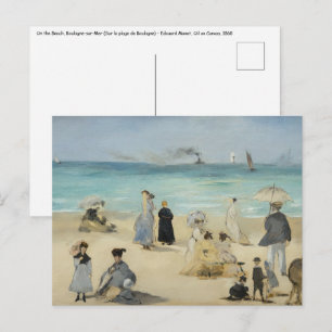 Carte Postale Edouard Manet - Sur la plage, Boulogne-sur-Mer