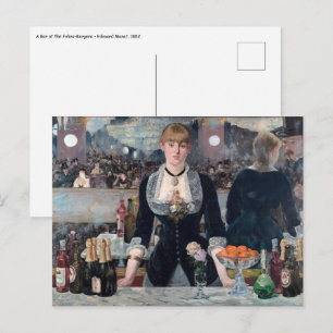 Carte Postale Edouard Manet - Un bar aux Folies-Bergere