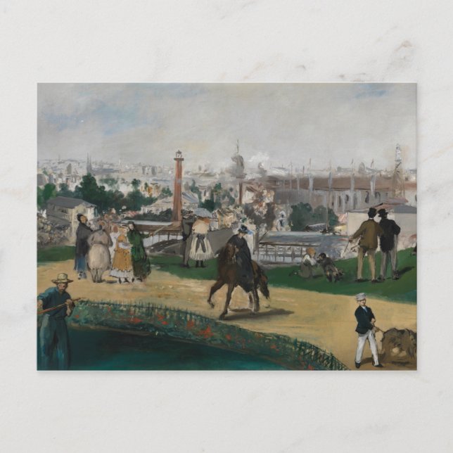 Carte Postale Edouard Manet - Vue de l'exposition universelle (Devant)