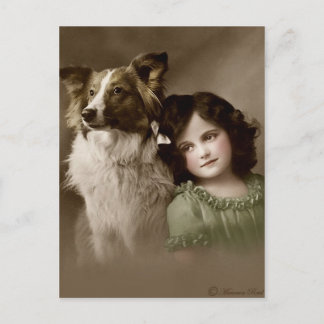 Carte postale édouardienne victorienne Sepia teint