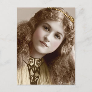 Carte postale édouardienne victorienne Sepia teint