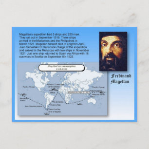 Carte Postale Éducation, Histoire, Voyages Ferdinand Magellan
