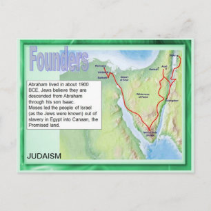 Carte Postale Éducation, Religion, Judaïsme, Fondateurs