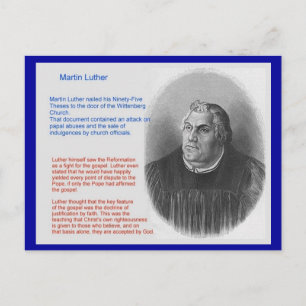 Carte Postale Éducation, Religion, Martin Luther
