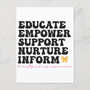 Carte Postale Éduquer Le Soutien De L'Empower Informer L'Allaite