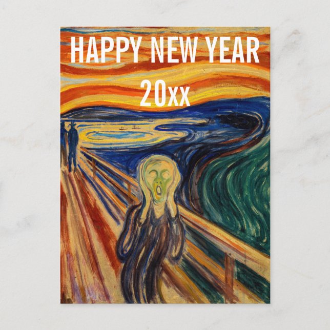 Carte Postale Edvard Munch - Bonne année du cri (Devant)
