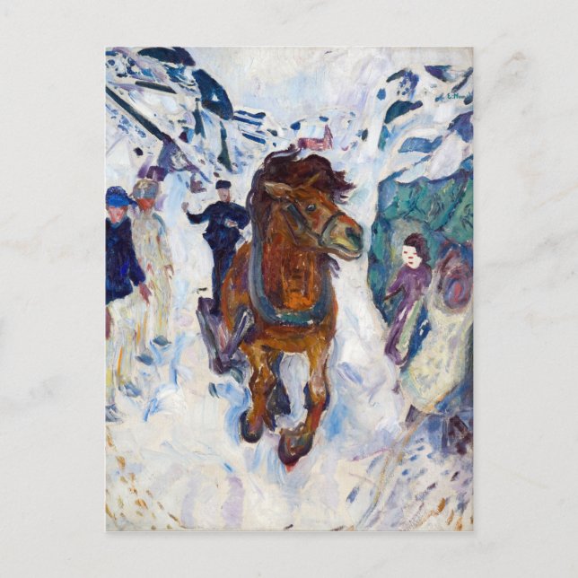 Carte Postale Edvard Munch Galloping Horse (Devant)