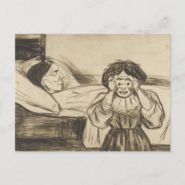 Carte Postale Edvard Munch - La mère morte et son enfant (Devant)