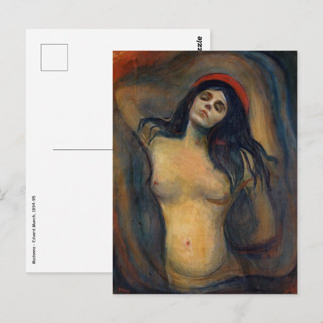 Carte Postale Edvard Munch - Madonna (Devant / Derrière)
