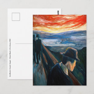 Carte Postale Edvard Munch - Maladie d'humeur au coucher du sole