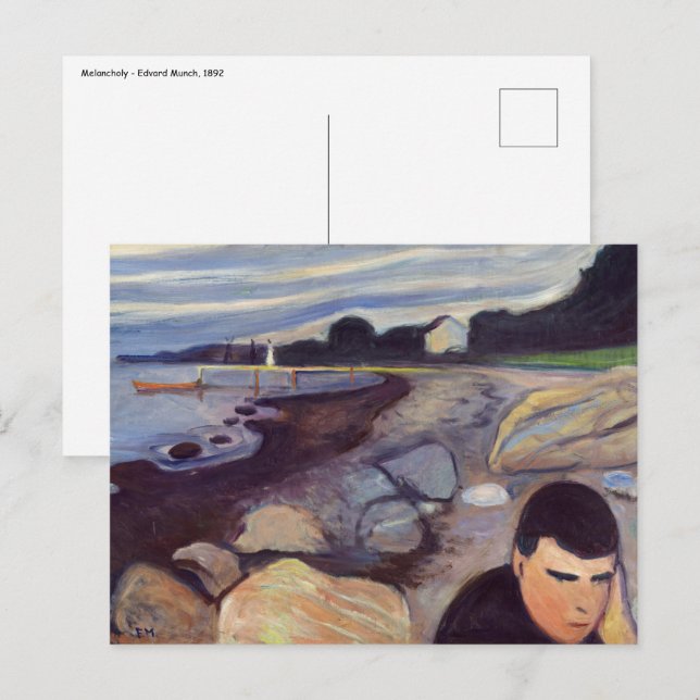 Carte Postale Edvard Munch - Melancholy (Devant / Derrière)