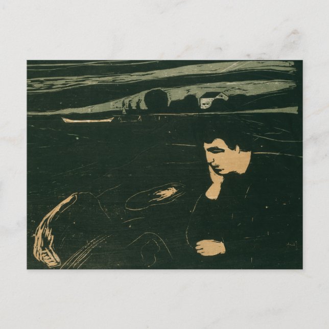 Carte Postale Edvard Munch - Melancholy III (Devant)
