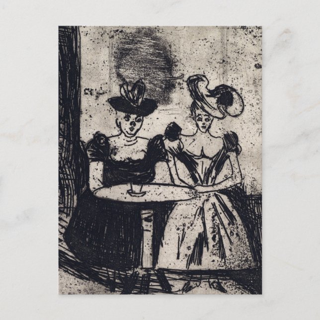 Carte Postale Edvard Munch Night Cafe (Devant)