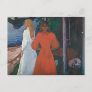 Carte Postale Edvard Munch - Rouge et Blanc