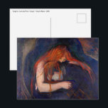 Carte Postale Edvard Munch - Vampire / Amour et douleur<br><div class="desc">Vampire / Amour et douleur / Vampyr - Edvard Munch,  1895</div>