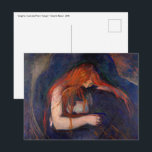 Carte Postale Edvard Munch - Vampire / Amour et douleur<br><div class="desc">Vampire / Amour et douleur / Vampyr - Edvard Munch,  1895</div>