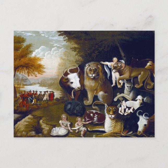 Carte Postale Edward Hicks The Peaceable Kingdom (Devant)