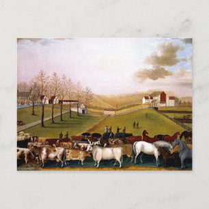 Carte Postale Edward Hicks - Une vue estivale indienne de la fer