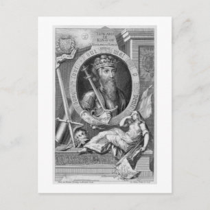 Carte Postale Edward III (1312-137), roi d'Angleterre de 1327, a