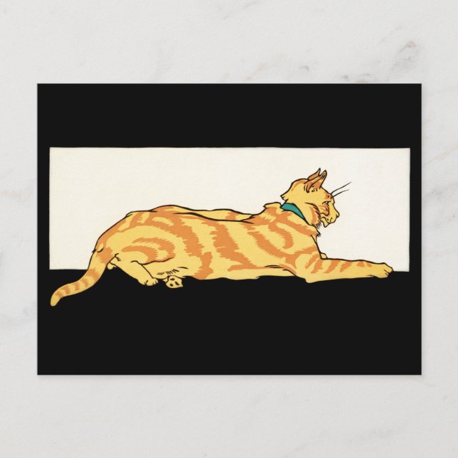 Carte Postale Edward Penfield - Art Chat Vintage (Devant)
