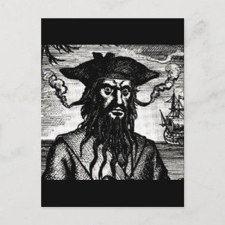 Carte Postale Edward Teach Portrait