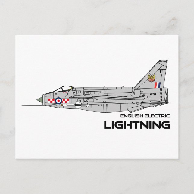 Carte Postale EE Lightning - 56e Escadron RAF (Devant)