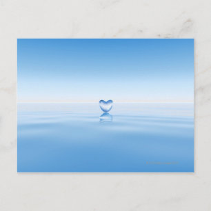 Carte Postale Effacer la forme cardiaque dans l'eau