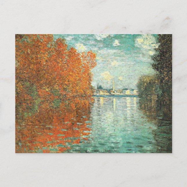 Carte Postale Effet d'automne à Argenteuil par Monet, (Devant)