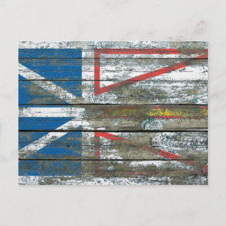 Carte Postale Effet du drapeau de Terre-Neuve sur les panneaux d