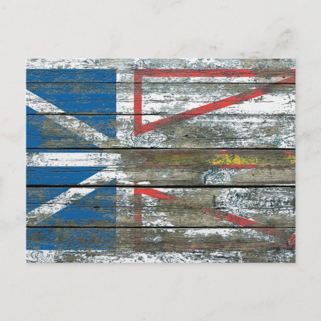 Carte Postale Effet du drapeau de Terre-Neuve sur les panneaux d (Devant)
