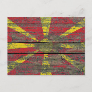 Carte Postale Effet du drapeau macédonien sur les panneaux de bo