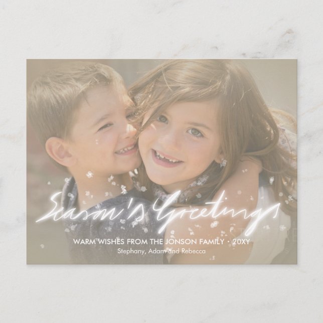 Carte postale Effet photo Joyeuses Fêtes Snowflake (Devant)