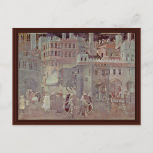 Carte Postale Effets D'Un Bon Gouvernement Dans La Ville"