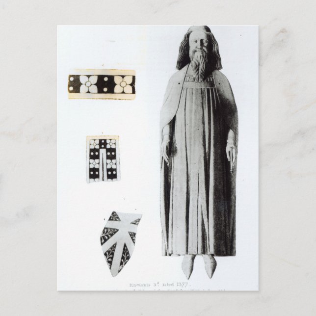 Carte Postale Effigie d'Edouard III dans la chapelle d'Edouard (Devant)