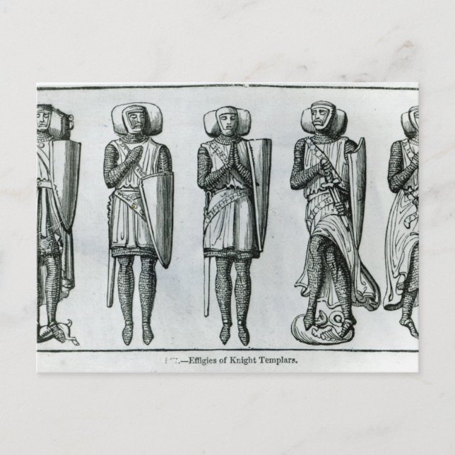 Carte Postale Effigies des Templiers de Chevalier (Devant)