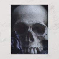 Éffrayant crâne humain Grim noir blanc photo