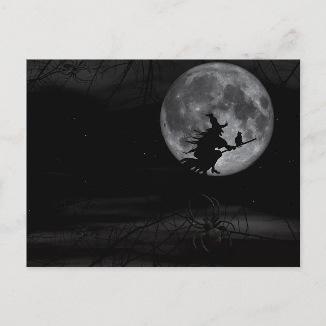 Carte postale Effrayant de la nuit d'Halloween (Devant)