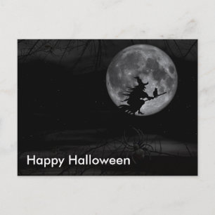 Carte postale Effrayant de la nuit d'Halloween