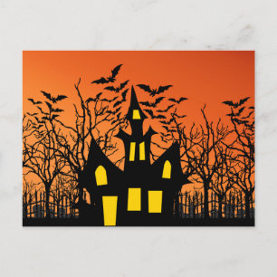 Carte postale Effrayant de la nuit d'Halloween