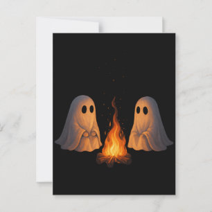 Carte Postale Éffrayant Feu de Feu de Feu de nuit Art - Hallowee