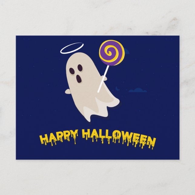 Carte postale Effrayant Halloween Night with Owls (Devant)