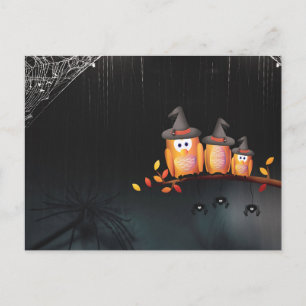 Carte postale Effrayant Halloween Night with Owls
