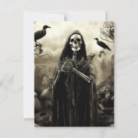 Éffrayant Halloween Party Gothique Squelette Grave