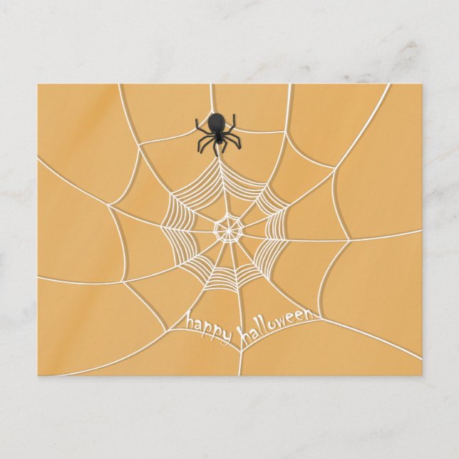 Carte Postale Éffrayant Spider dans Spider Web (Devant)