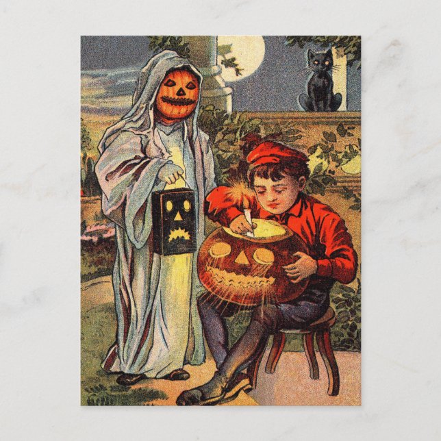 Carte postale éffrayant Vintage Halloween (Devant)