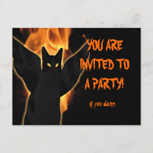 Carte postale éffrayante d'invitation de Halloween